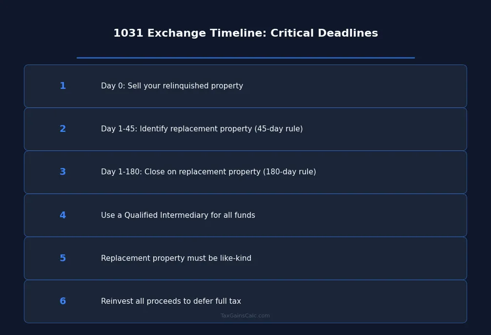 1031 Exchange Timeline: Critical Deadlines