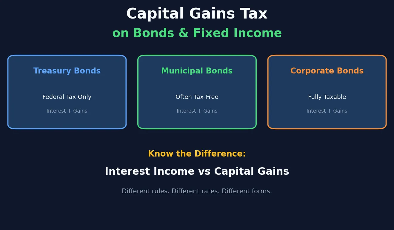 Capital Gains Tax on Bonds & Fixed Income 2026: How Interest and Gains Are Taxed Differently