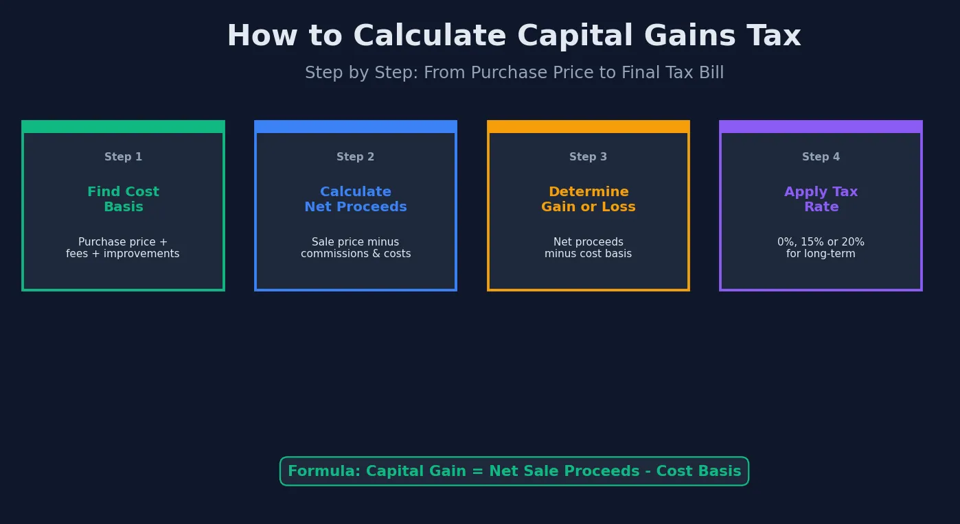 How to Calculate Capital Gains Tax: Step by Step From Purchase Price to Your Final Tax Bill