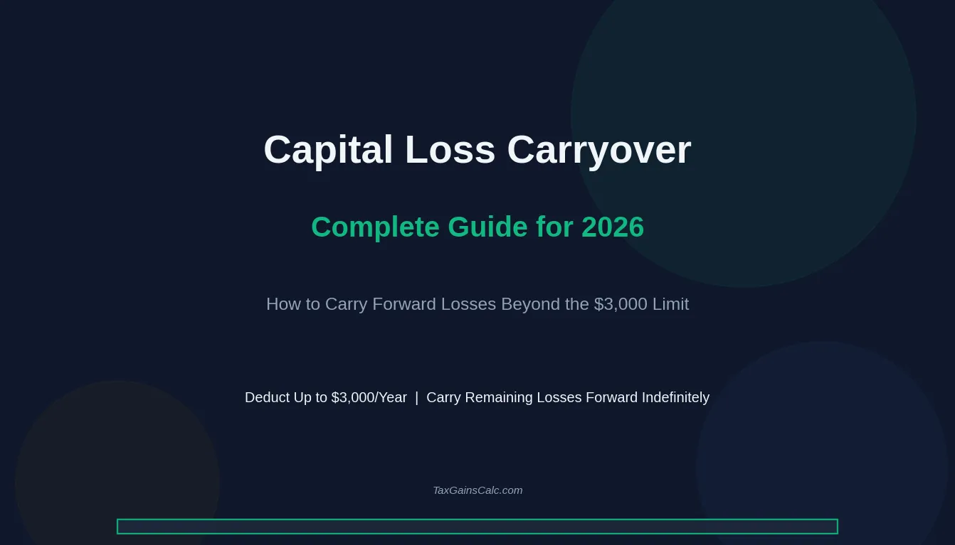 Capital Gains Tax Loss Carryover 2026: How to Carry Forward Losses and Save Thousands