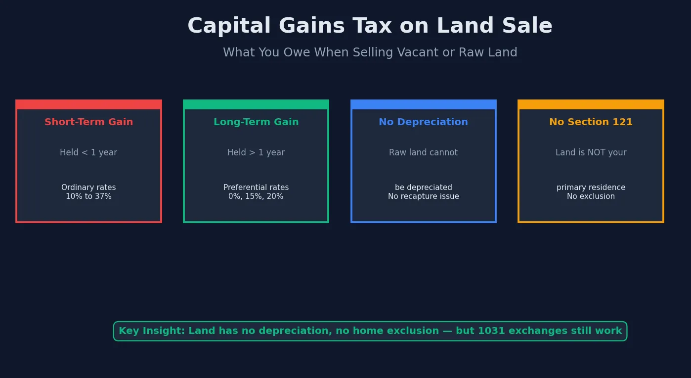 Capital Gains Tax on Land Sale: Vacant Land, Raw Land and the Rules Nobody Tells You About