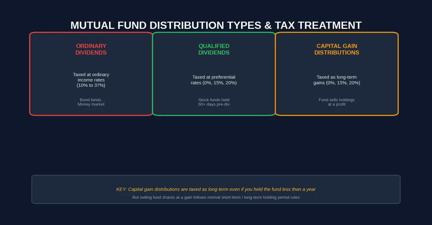 Mutual Fund Distribution Types and Tax Treatment