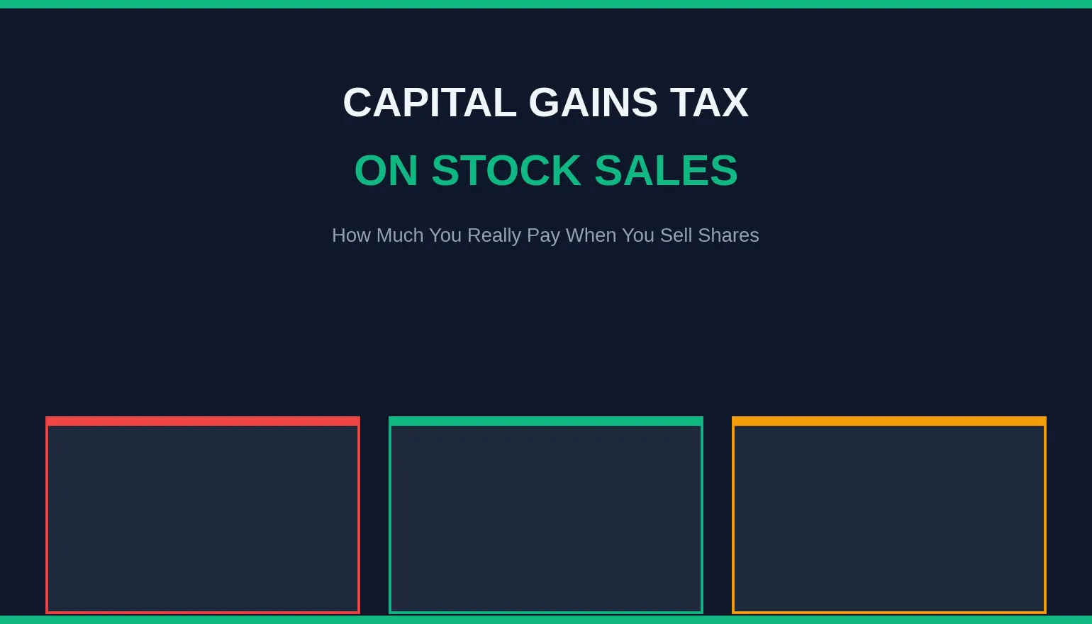 Capital Gains Tax on Stock Sales: How Much You Really Pay When You Sell Shares
