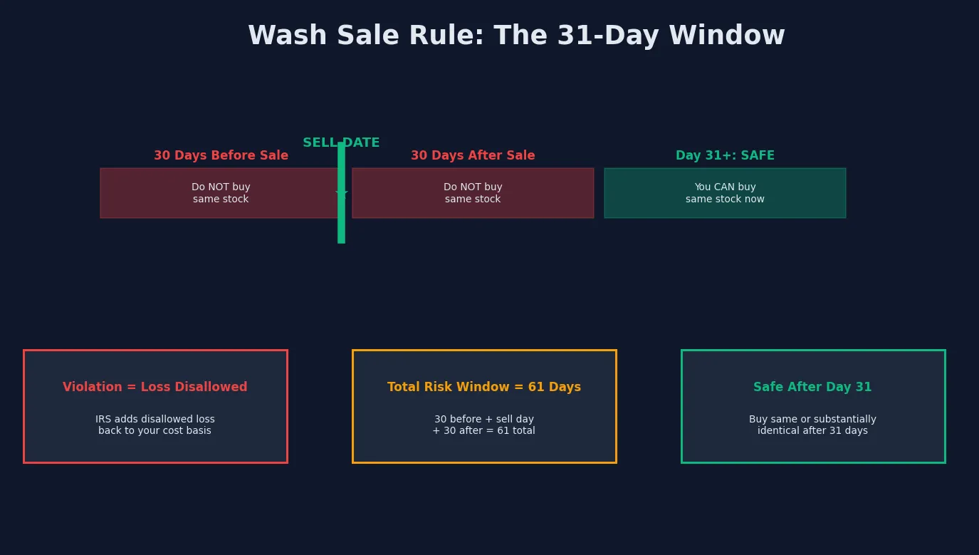 Wash sale rule 31-day window timeline