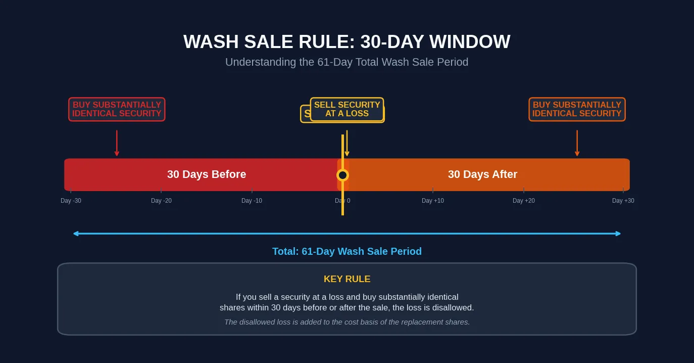 Wash Sale Rule 30-Day Window Timeline